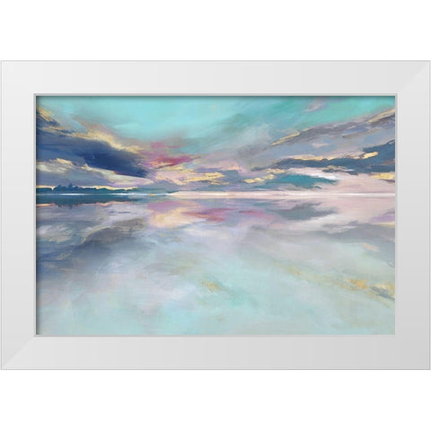 Reflection Basin  White Modern Wood Framed Art Print by Isabelle Z