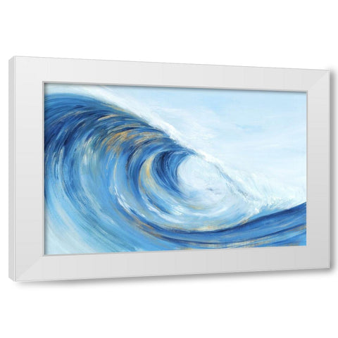 Wave Curl I  White Modern Wood Framed Art Print by Isabelle Z