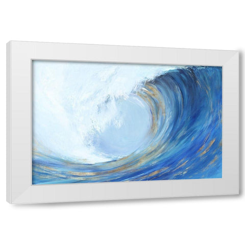 Wave Curl II  White Modern Wood Framed Art Print by Isabelle Z