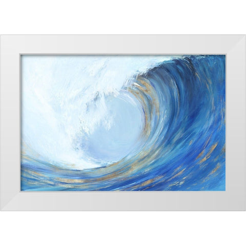 Wave Curl II  White Modern Wood Framed Art Print by Isabelle Z