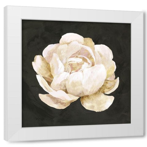 White Blooming Flower I  White Modern Wood Framed Art Print by Isabelle Z
