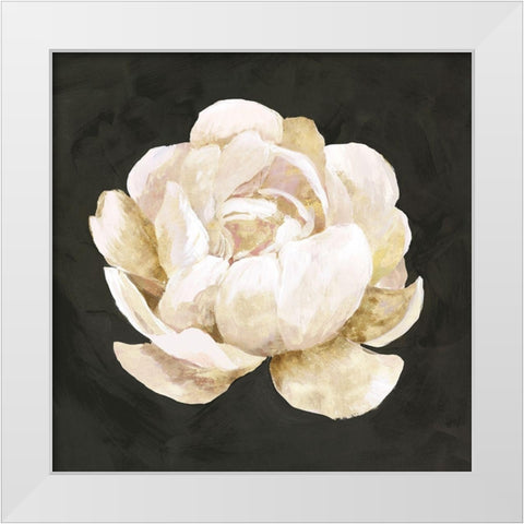 White Blooming Flower I  White Modern Wood Framed Art Print by Isabelle Z