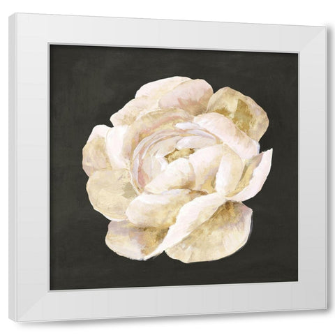 White Blooming Flower II White Modern Wood Framed Art Print by Isabelle Z