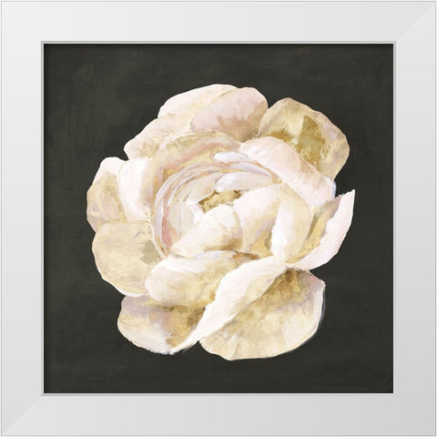 White Blooming Flower II White Modern Wood Framed Art Print by Isabelle Z