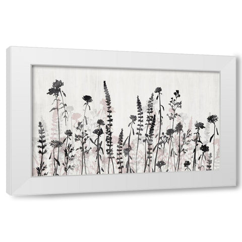 Wildflower Garden  White Modern Wood Framed Art Print by Isabelle Z