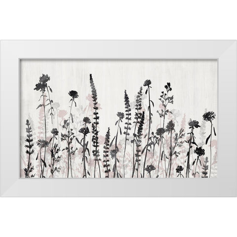 Wildflower Garden  White Modern Wood Framed Art Print by Isabelle Z