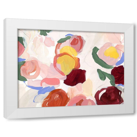 Pastel Flowers II White Modern Wood Framed Art Print by Isabelle Z