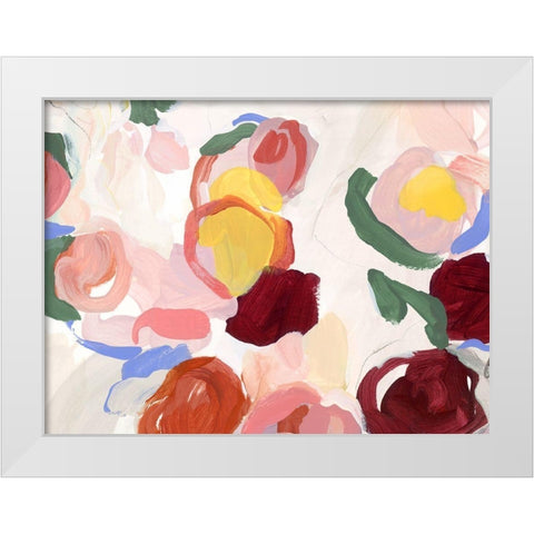 Pastel Flowers II White Modern Wood Framed Art Print by Isabelle Z