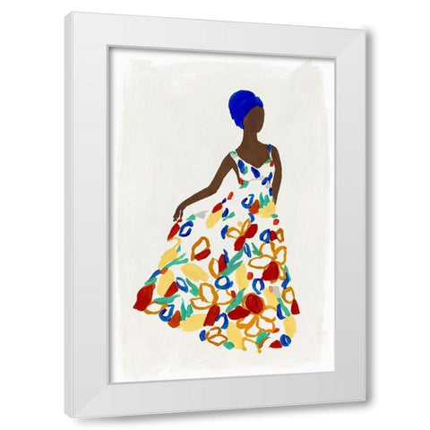 Floral Fashion I  White Modern Wood Framed Art Print by Isabelle Z