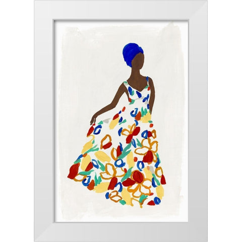 Floral Fashion I  White Modern Wood Framed Art Print by Isabelle Z