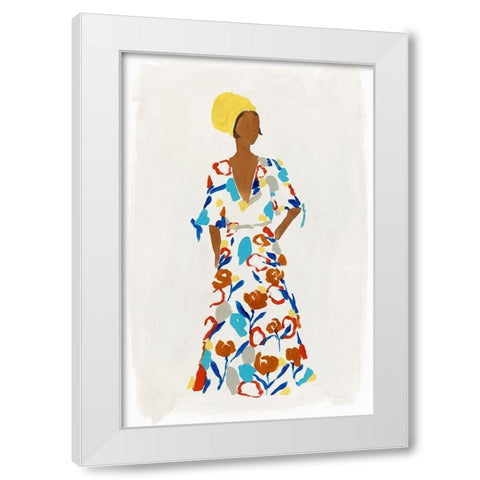 Floral Fashion II White Modern Wood Framed Art Print by Isabelle Z