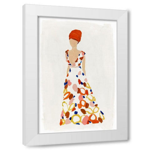 Floral Fashion III White Modern Wood Framed Art Print by Isabelle Z