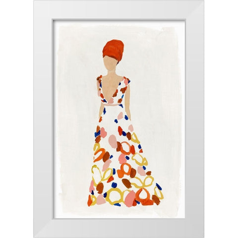 Floral Fashion III White Modern Wood Framed Art Print by Isabelle Z