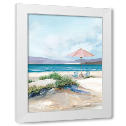 Summer Beach Days White Modern Wood Framed Art Print by Isabelle Z