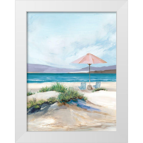 Summer Beach Days White Modern Wood Framed Art Print by Isabelle Z