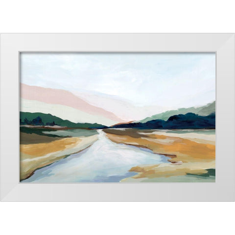 Hope Creek White Modern Wood Framed Art Print by Isabelle Z