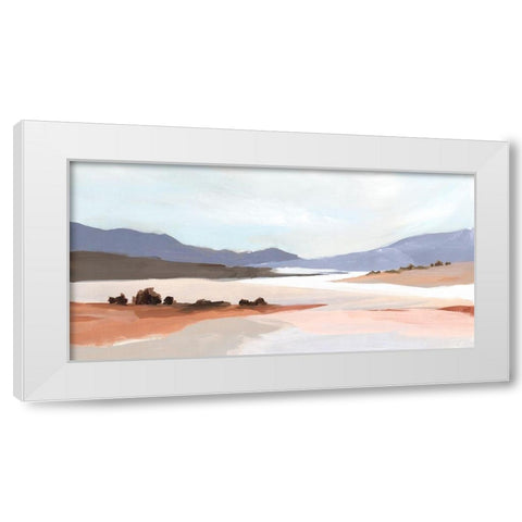 Blushing Land White Modern Wood Framed Art Print by Isabelle Z