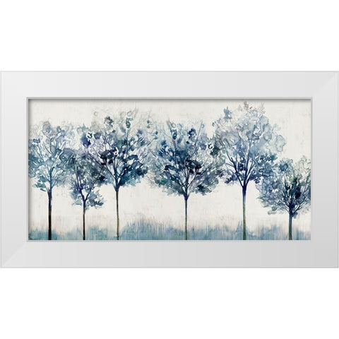Indigo Forest Light White Modern Wood Framed Art Print by Isabelle Z