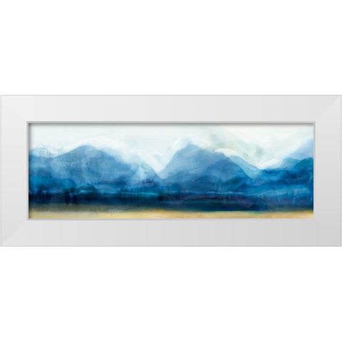 Indgio Mountains  White Modern Wood Framed Art Print by Isabelle Z