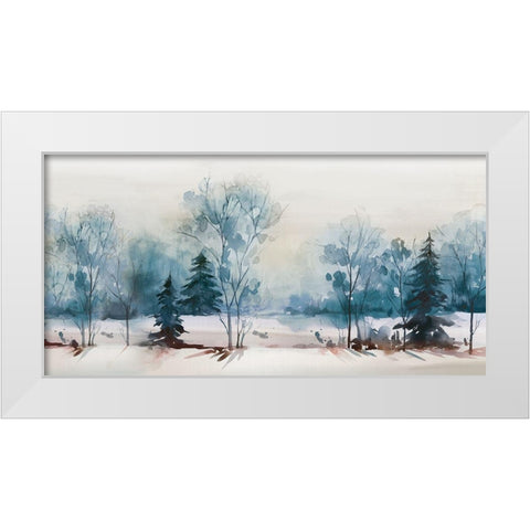 Dusty Blue I  White Modern Wood Framed Art Print by Isabelle Z