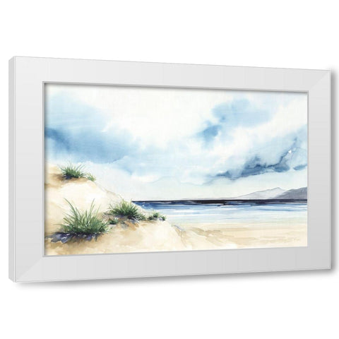 Sandy Beach I White Modern Wood Framed Art Print by Isabelle Z