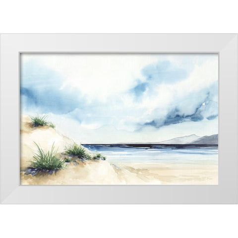 Sandy Beach I White Modern Wood Framed Art Print by Isabelle Z