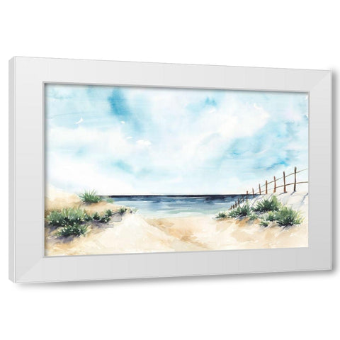 Sandy Beach II White Modern Wood Framed Art Print by Isabelle Z