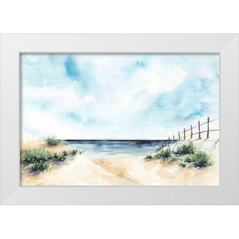 Sandy Beach II White Modern Wood Framed Art Print by Isabelle Z