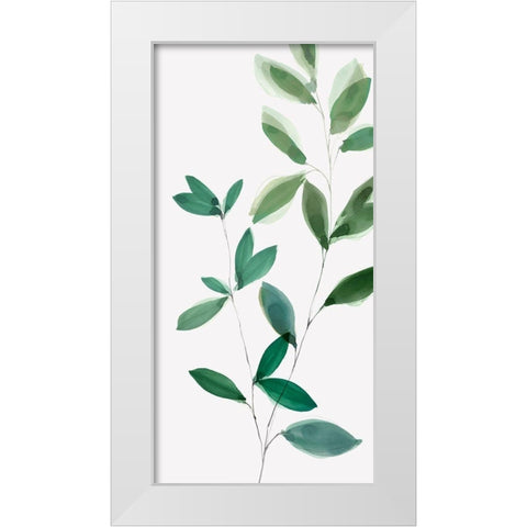 Growing Green II White Modern Wood Framed Art Print by Isabelle Z