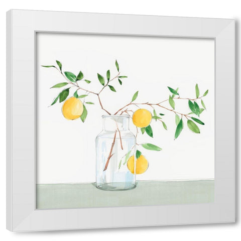 Sweet Lemonade White Modern Wood Framed Art Print by Isabelle Z