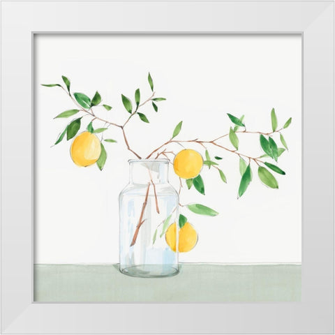Sweet Lemonade White Modern Wood Framed Art Print by Isabelle Z