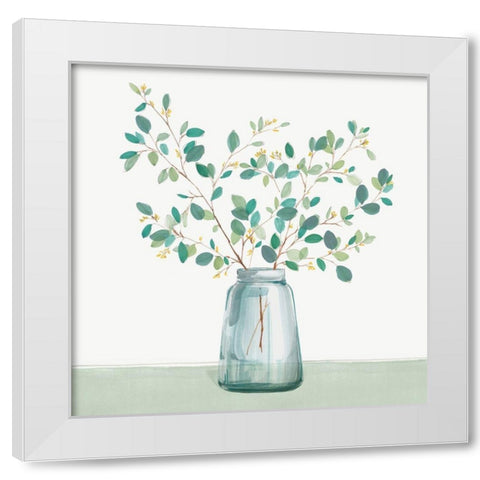 Glass Vase  White Modern Wood Framed Art Print by Isabelle Z
