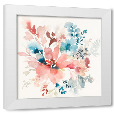 Wildflower  Bouquet II White Modern Wood Framed Art Print by Isabelle Z