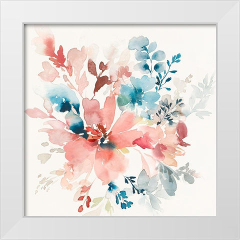 Wildflower  Bouquet II White Modern Wood Framed Art Print by Isabelle Z