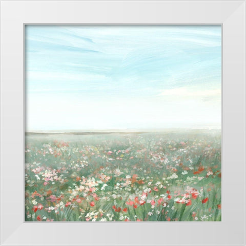 Wildflower Meadow II White Modern Wood Framed Art Print by Isabelle Z