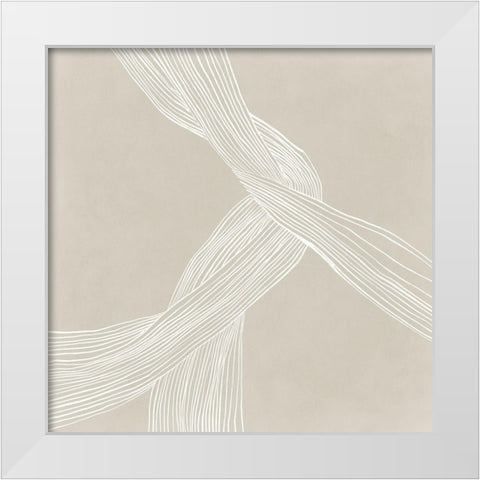 On the Same Wavelengh I White Modern Wood Framed Art Print by Isabelle Z