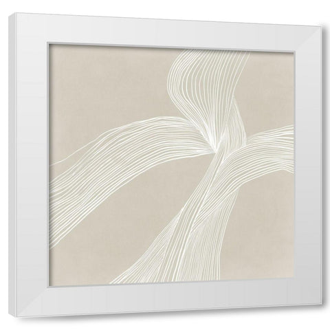 On the Same Wavelengh II White Modern Wood Framed Art Print by Isabelle Z