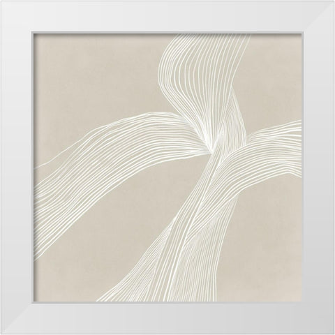 On the Same Wavelengh II White Modern Wood Framed Art Print by Isabelle Z