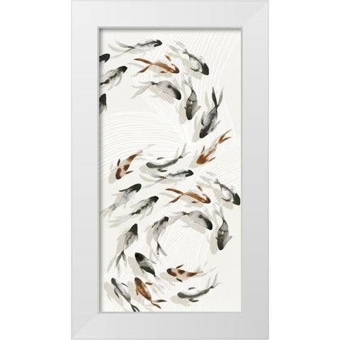 Water Dance I White Modern Wood Framed Art Print by Isabelle Z