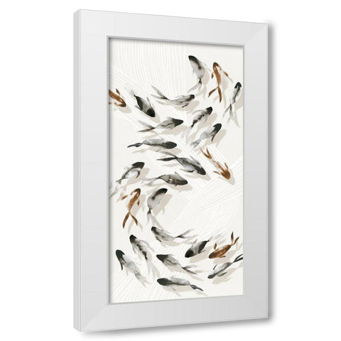 Water Dance II White Modern Wood Framed Art Print by Isabelle Z