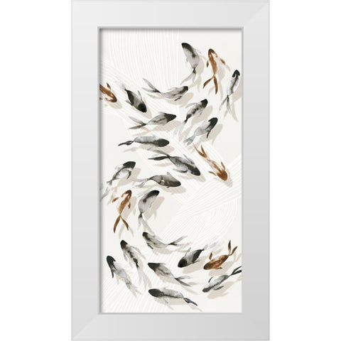 Water Dance II White Modern Wood Framed Art Print by Isabelle Z