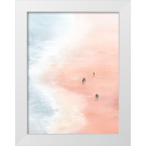 Pink Sand Beaches I White Modern Wood Framed Art Print by Isabelle Z