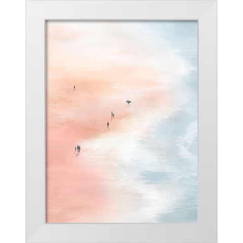 Pink Sand Beaches II White Modern Wood Framed Art Print by Isabelle Z