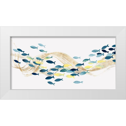 Under Water Sea Life White Modern Wood Framed Art Print by Isabelle Z