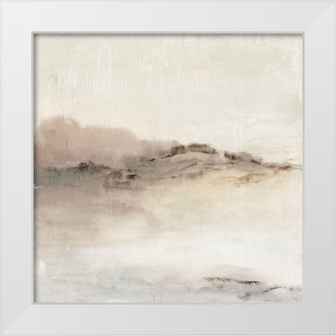 Blush Horizon I  White Modern Wood Framed Art Print by Isabelle Z