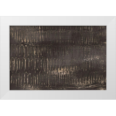 Golden Keys  White Modern Wood Framed Art Print by Isabelle Z