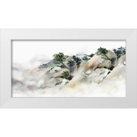 Dueling Peak White Modern Wood Framed Art Print by Isabelle Z