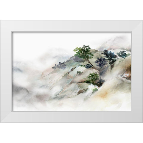 Cliff of Kaji I  White Modern Wood Framed Art Print by Isabelle Z