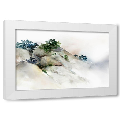 Cliff of Kaji II  White Modern Wood Framed Art Print by Isabelle Z