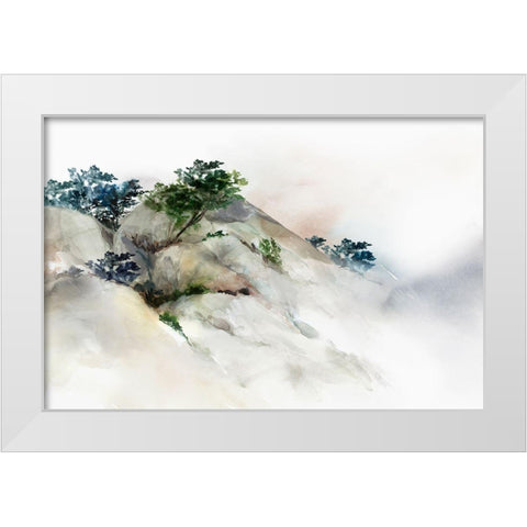 Cliff of Kaji II  White Modern Wood Framed Art Print by Isabelle Z